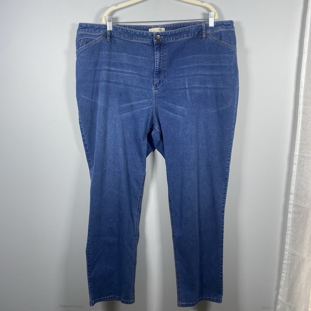 J. Jill Denim Tried & True Fit Jeans Size 24 Blue Straight Leg Medium Wash Basic